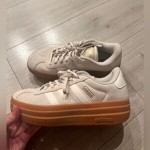 Adidas Women's Beige Platform Sneakers